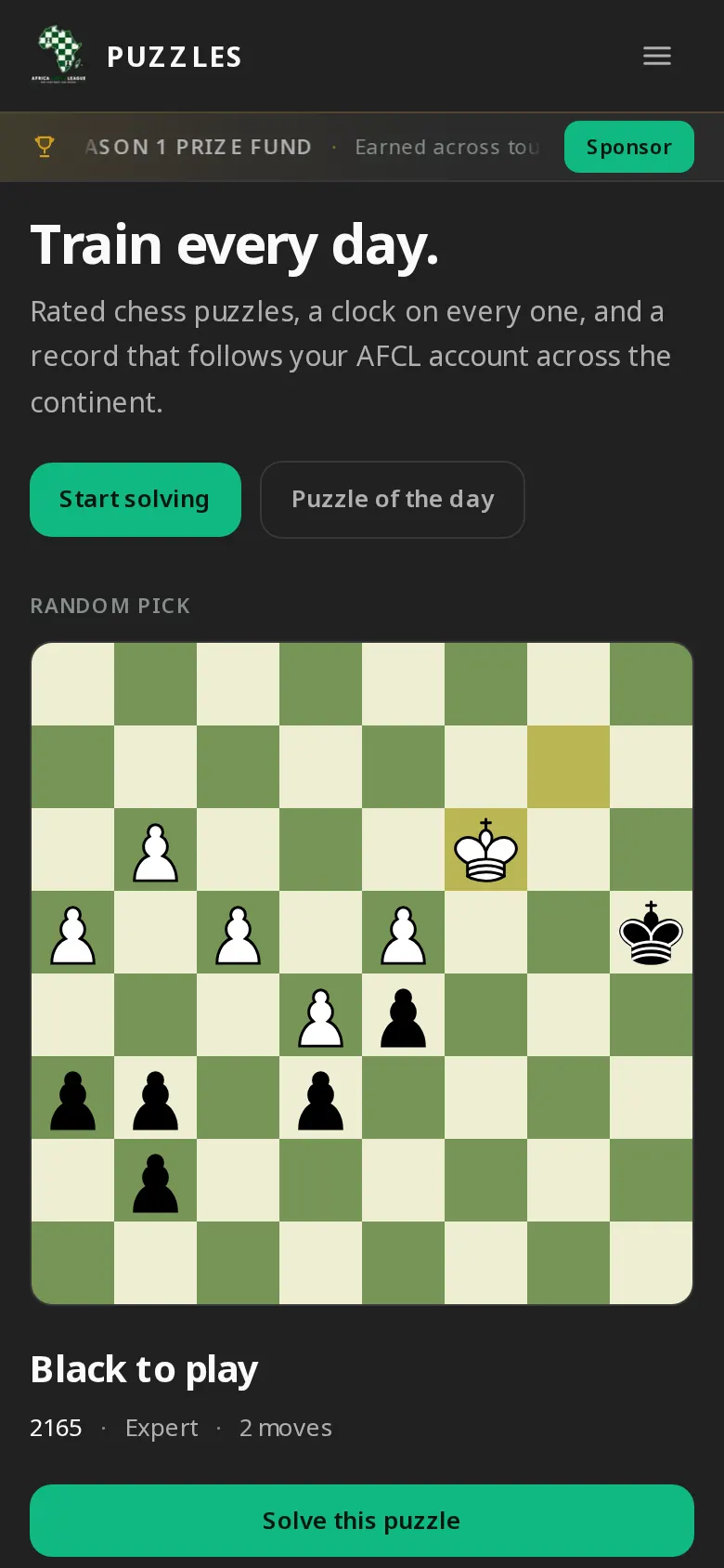 AFCL Puzzles on a phone